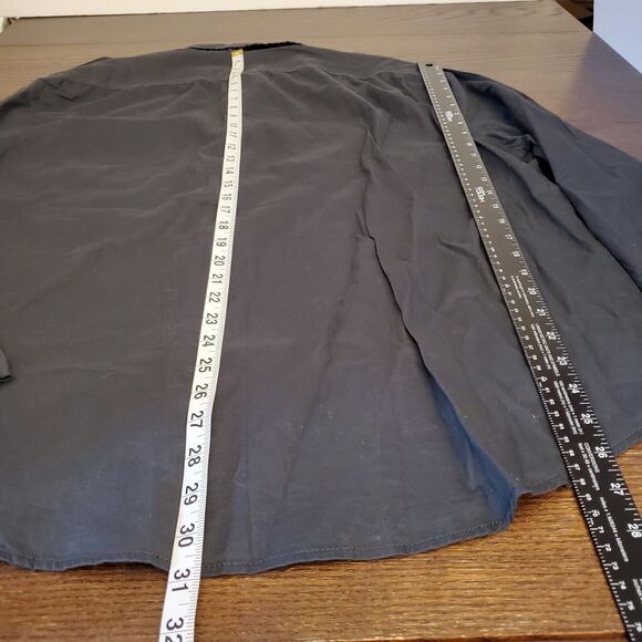 NWT Mossimo Supply Co. Men XL Dark Gray Infantry Shirt Long Sleeve Snap Pockets - Picture 6 of 16